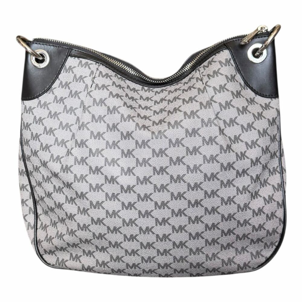 Michael Kors Jet Set Large Convertible Shoulder Crossbody MK Monogram Bag - Picture 13 of 14